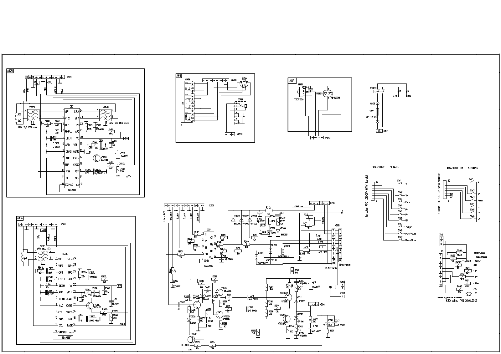 ROLSEN 32WSR100TD(I2), 29SR157T(I2) Schematics 2 v0