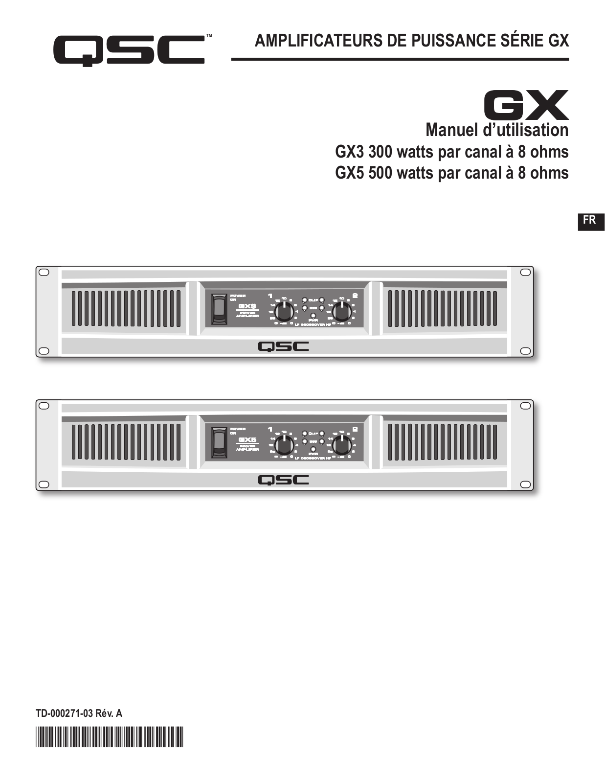 Qsc audio GX3, GX5 User Manual