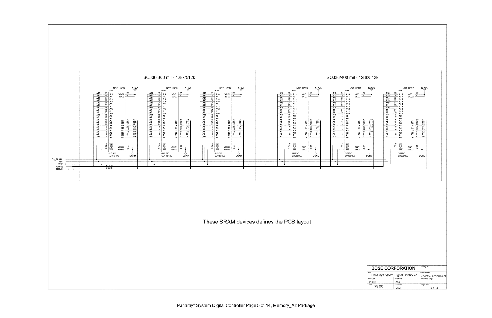 BOSE 5 14SD Schematic