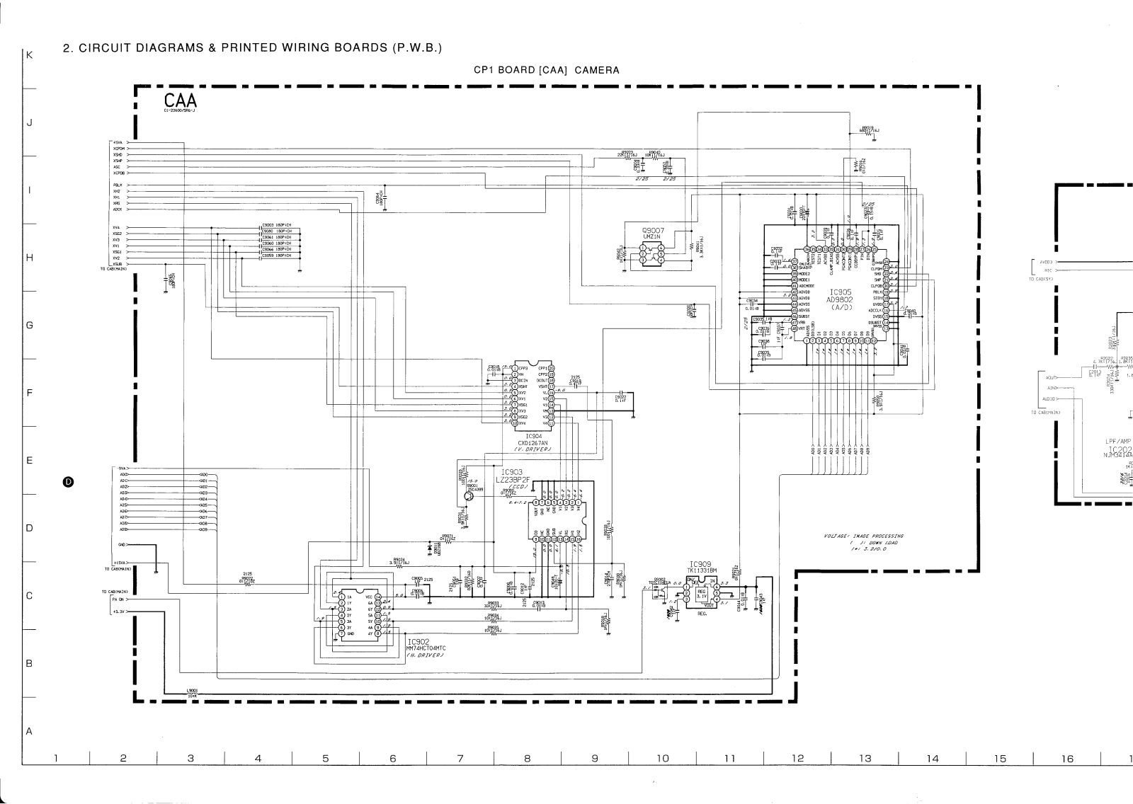 SANYO VPC-G250EX, VPC-G250E, VPC-G250 CIRCUIT DIAGRAMS