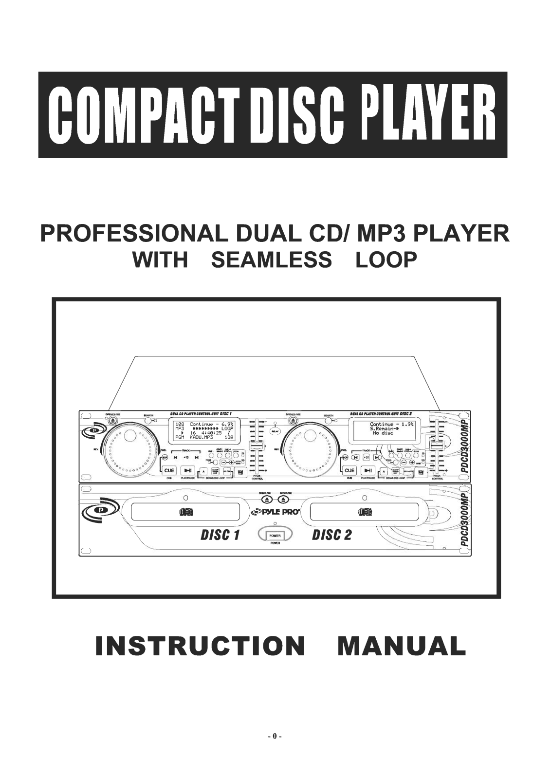 Pyle PDCD3000MP User Manual