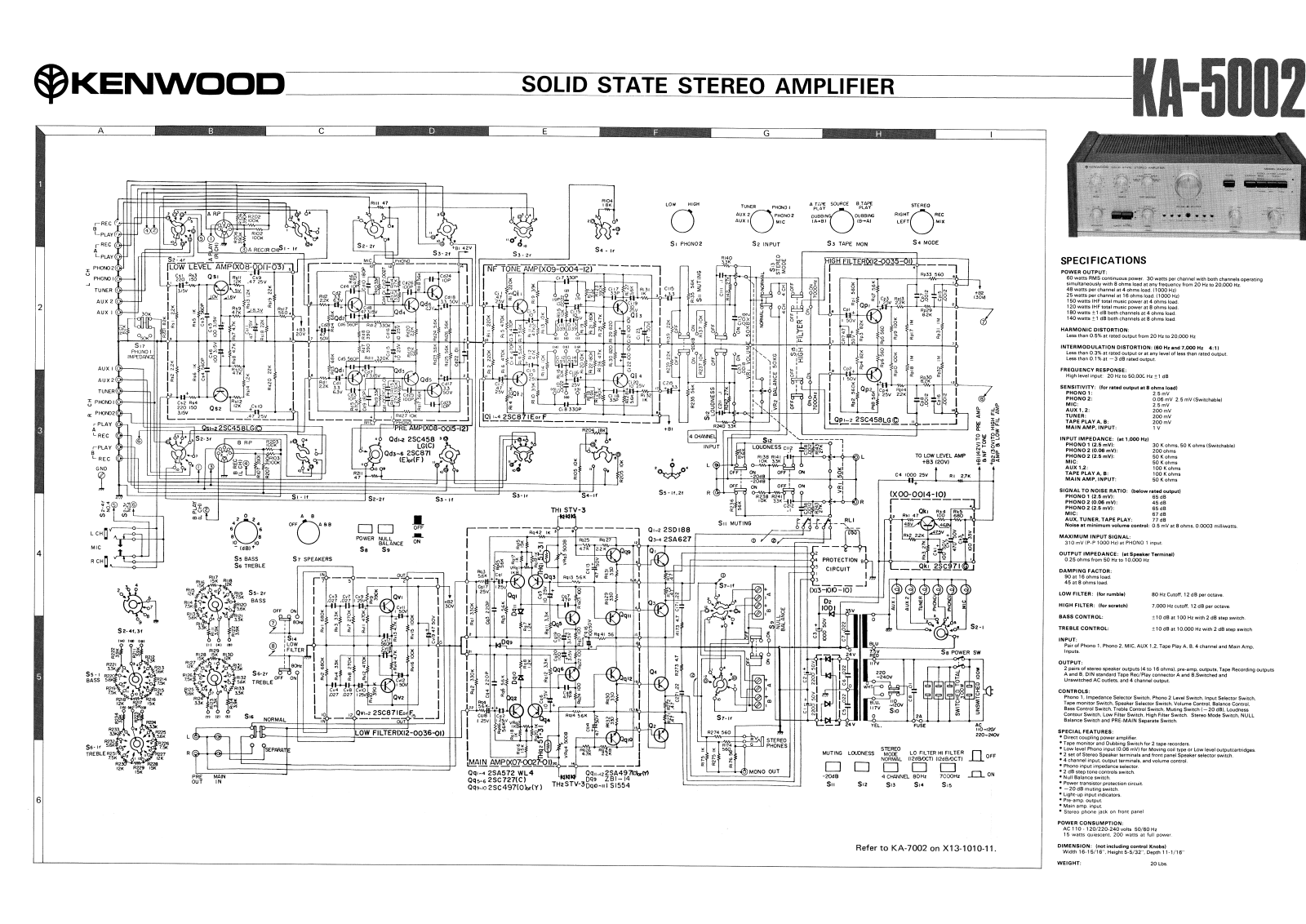 Kenwood KA-5002 Schematic