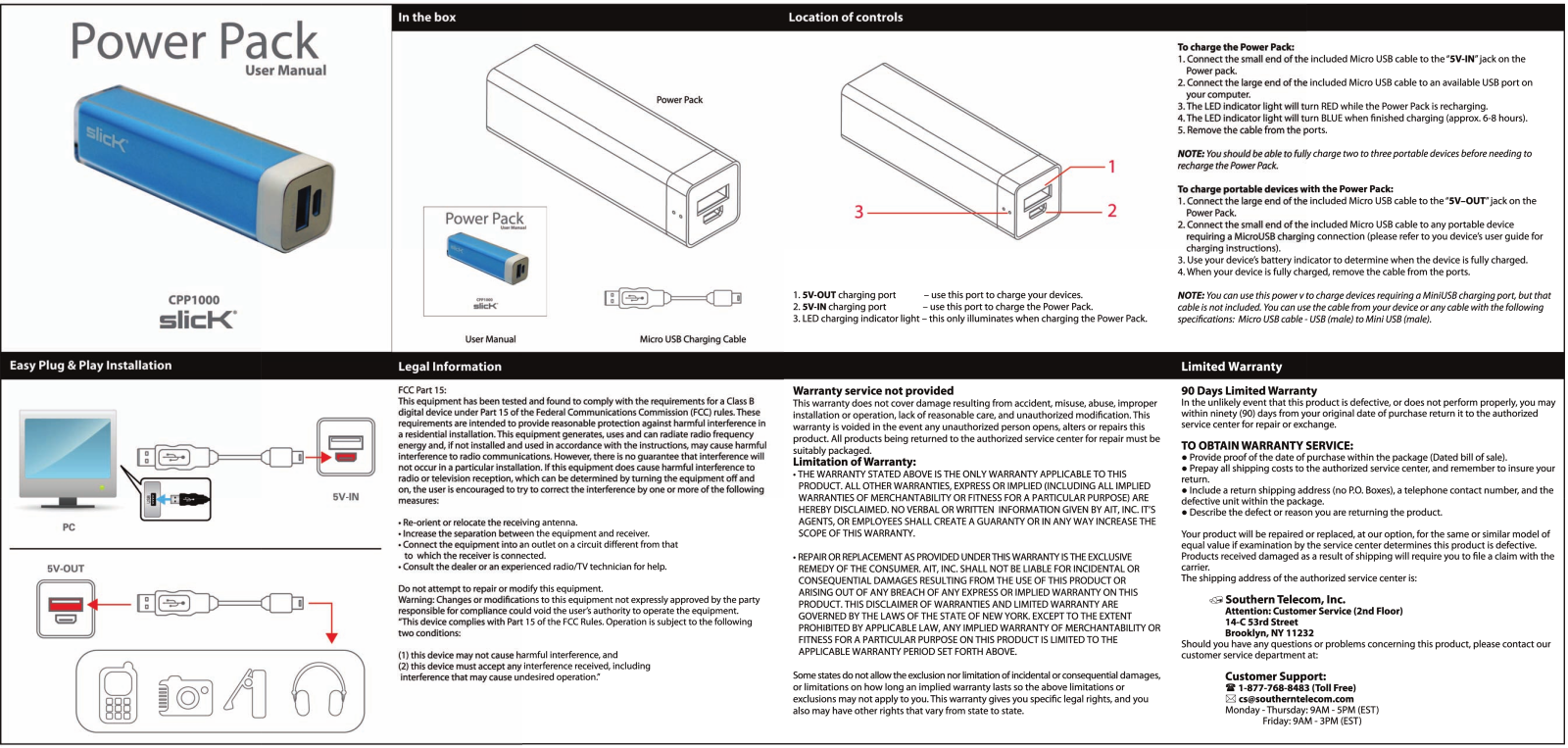 Slick CPP1000 User Manual