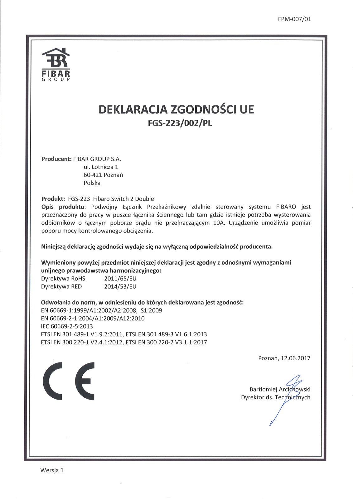 Fibaro FIB-FGS-223-ZW5 User Manual