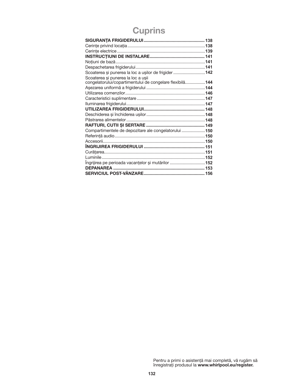 WHIRLPOOL WQ9 U1L User Manual