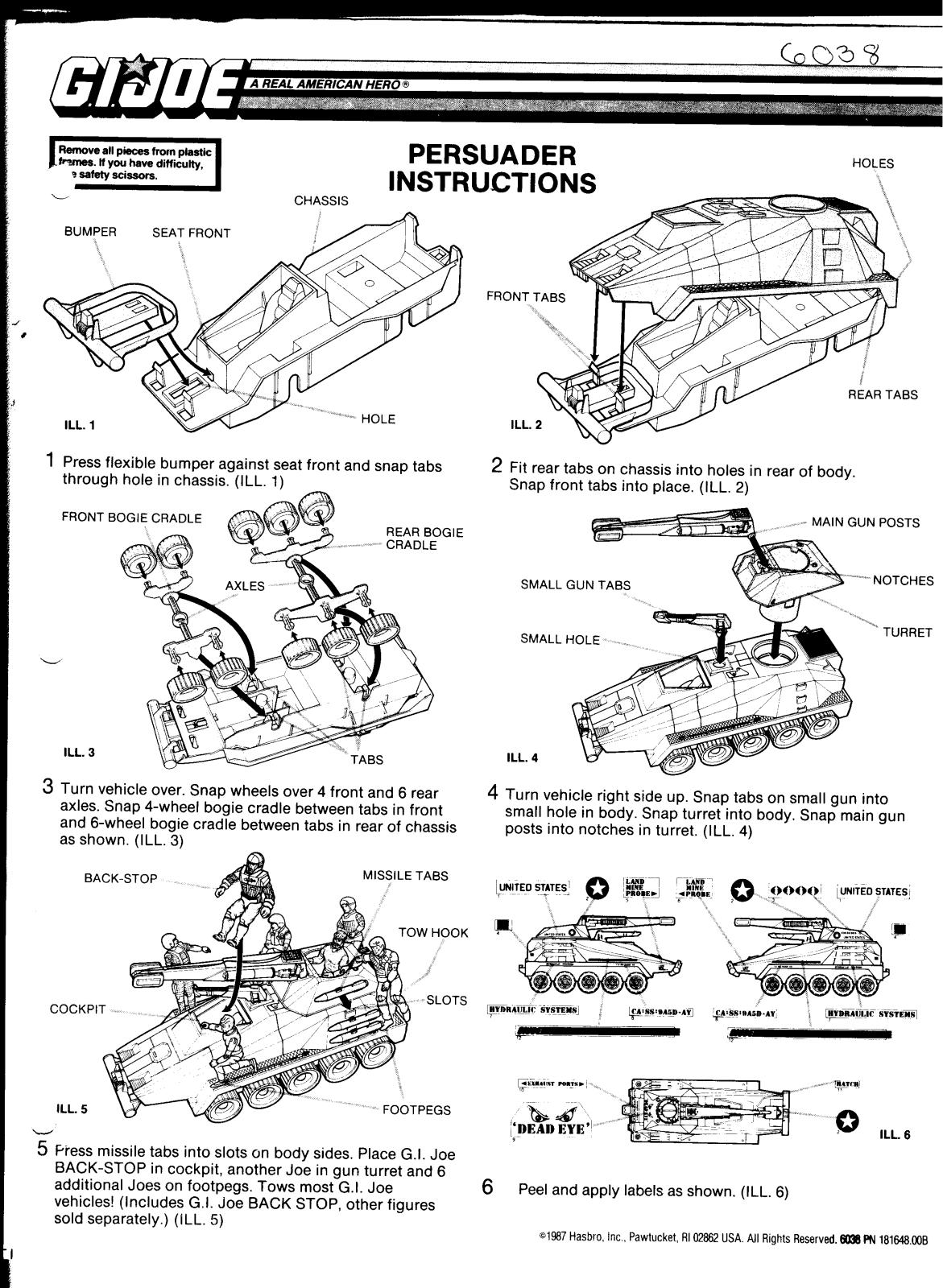 HASBRO GIJOE Persuader User Manual