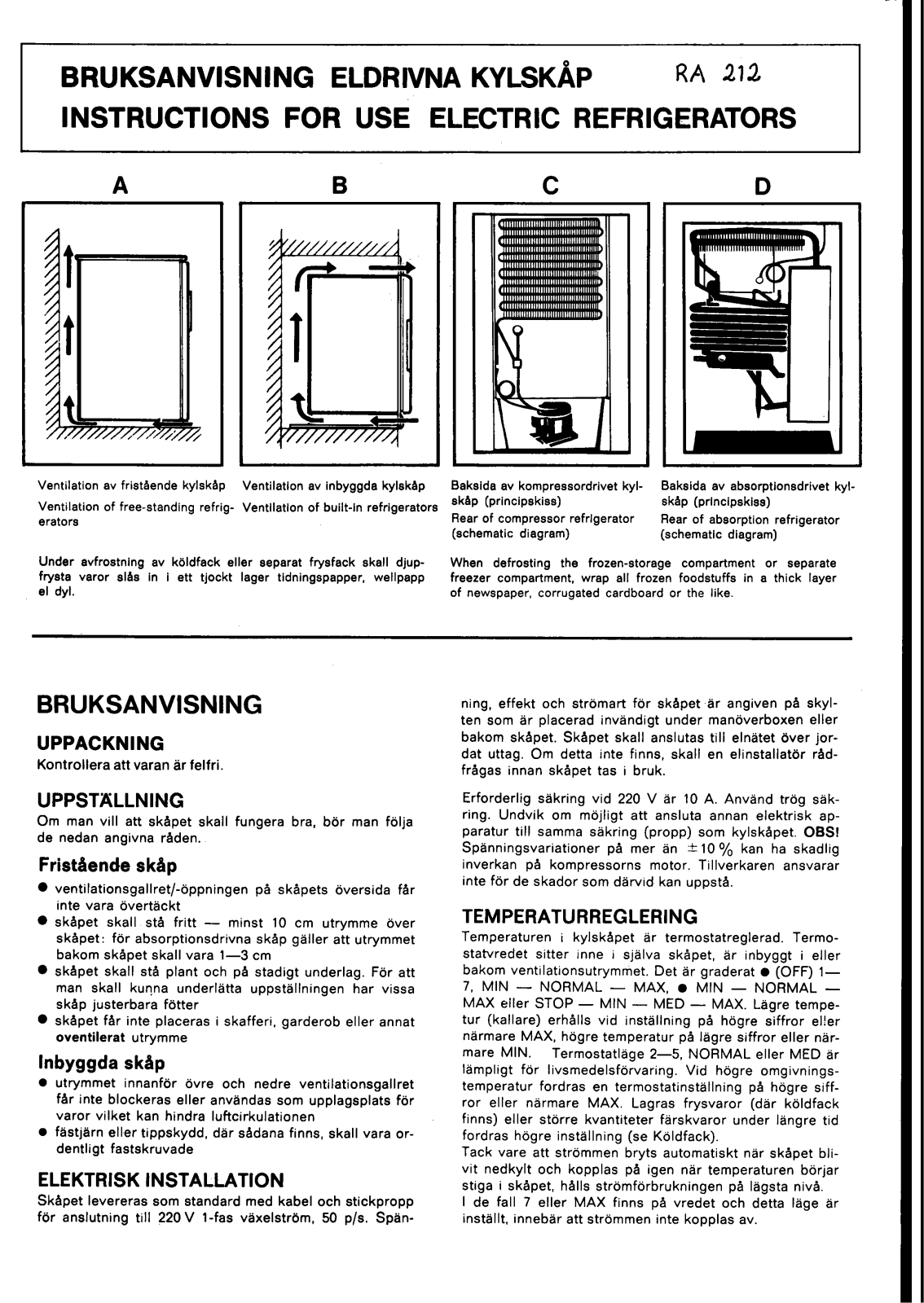 AEG RM350A User Manual