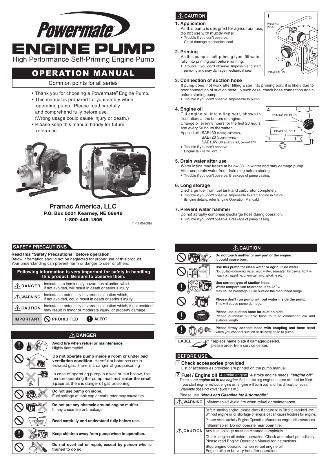 Powermate PP0100381 User Manual