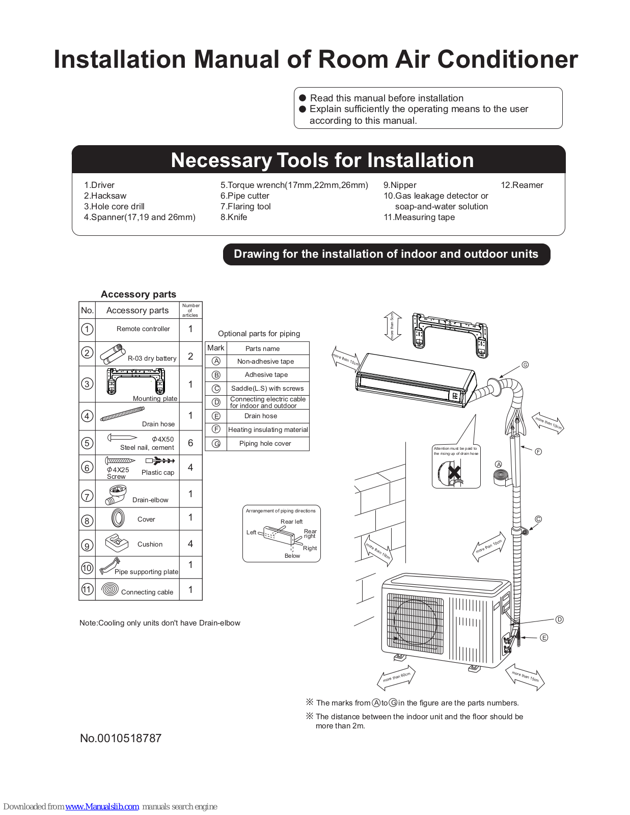 Haier HSU-09LEK03 - annexe 2, HSU-12LEK03, HSU-09LEK13, HSU-12LEK13, HSU-07LEK03 Installation Manual