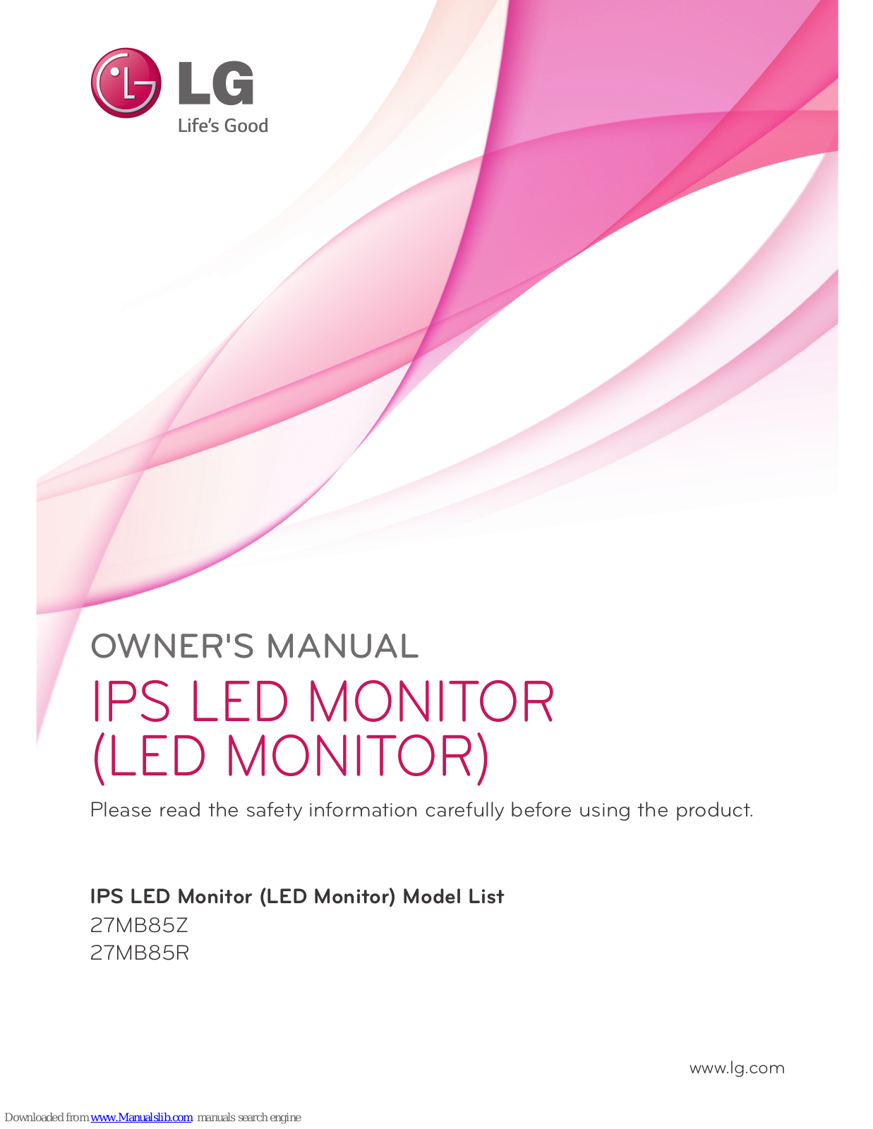 LG 27MB85Z, 27MB85R Owner's Manual