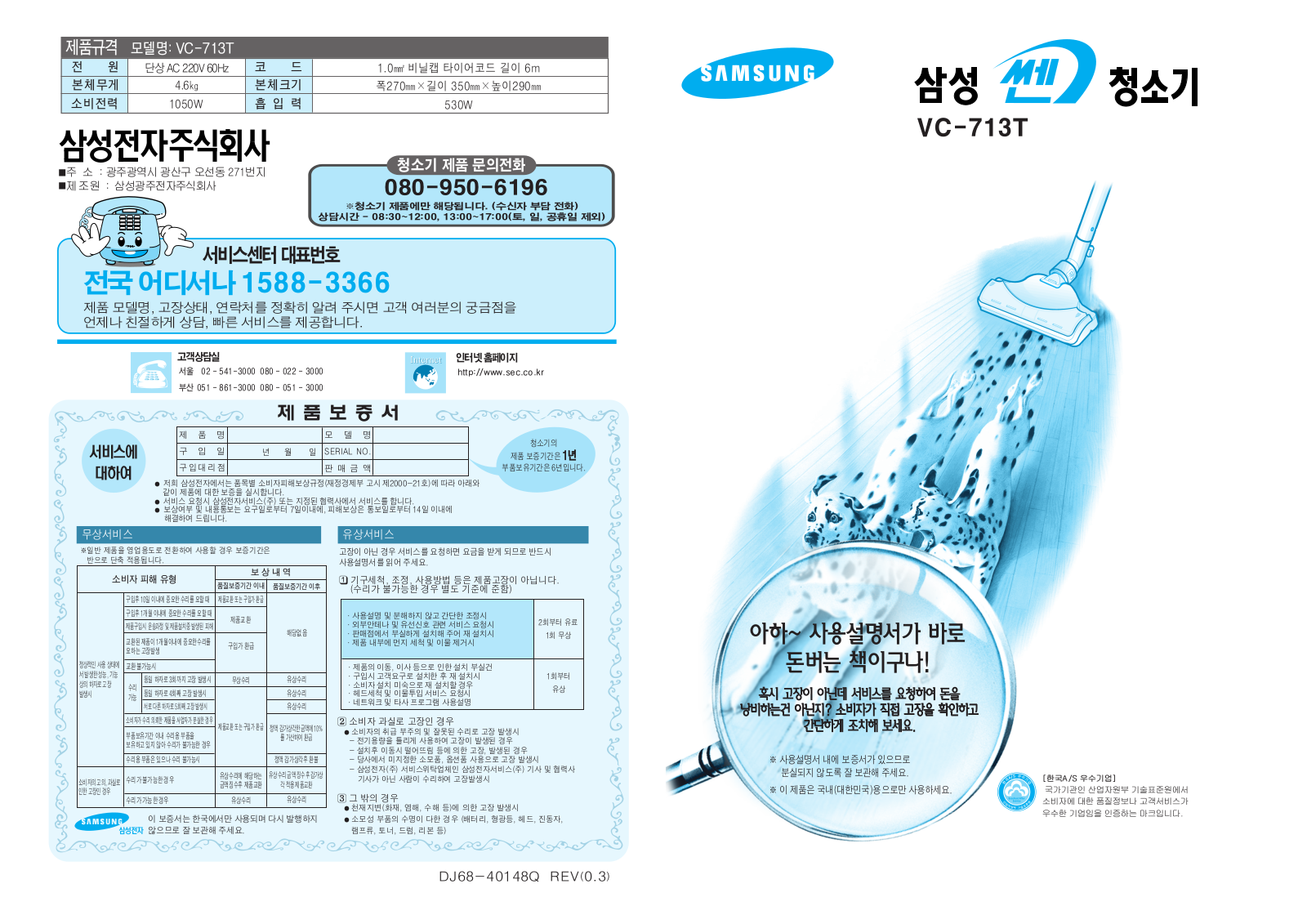 Samsung VC-713T User Manual