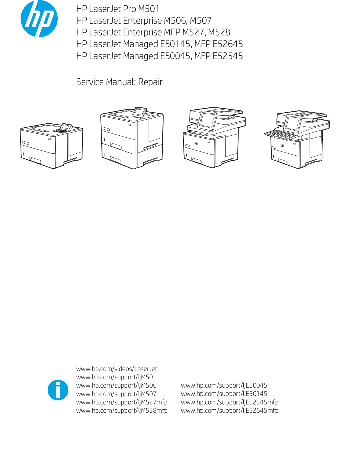 HP m501, m506, m507, m527-mfp, m528 Repair Manual