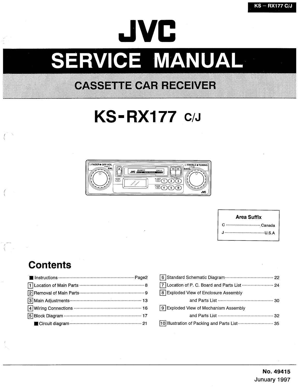 JVC KSRX-177 Service manual