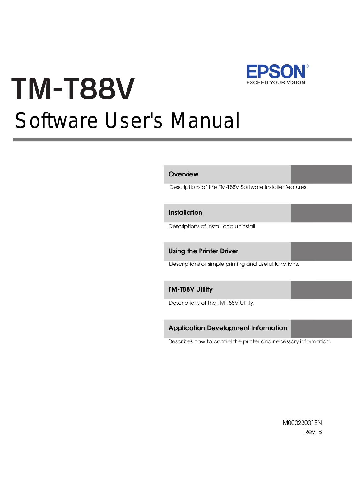 EPSON TM-T88V User Guide