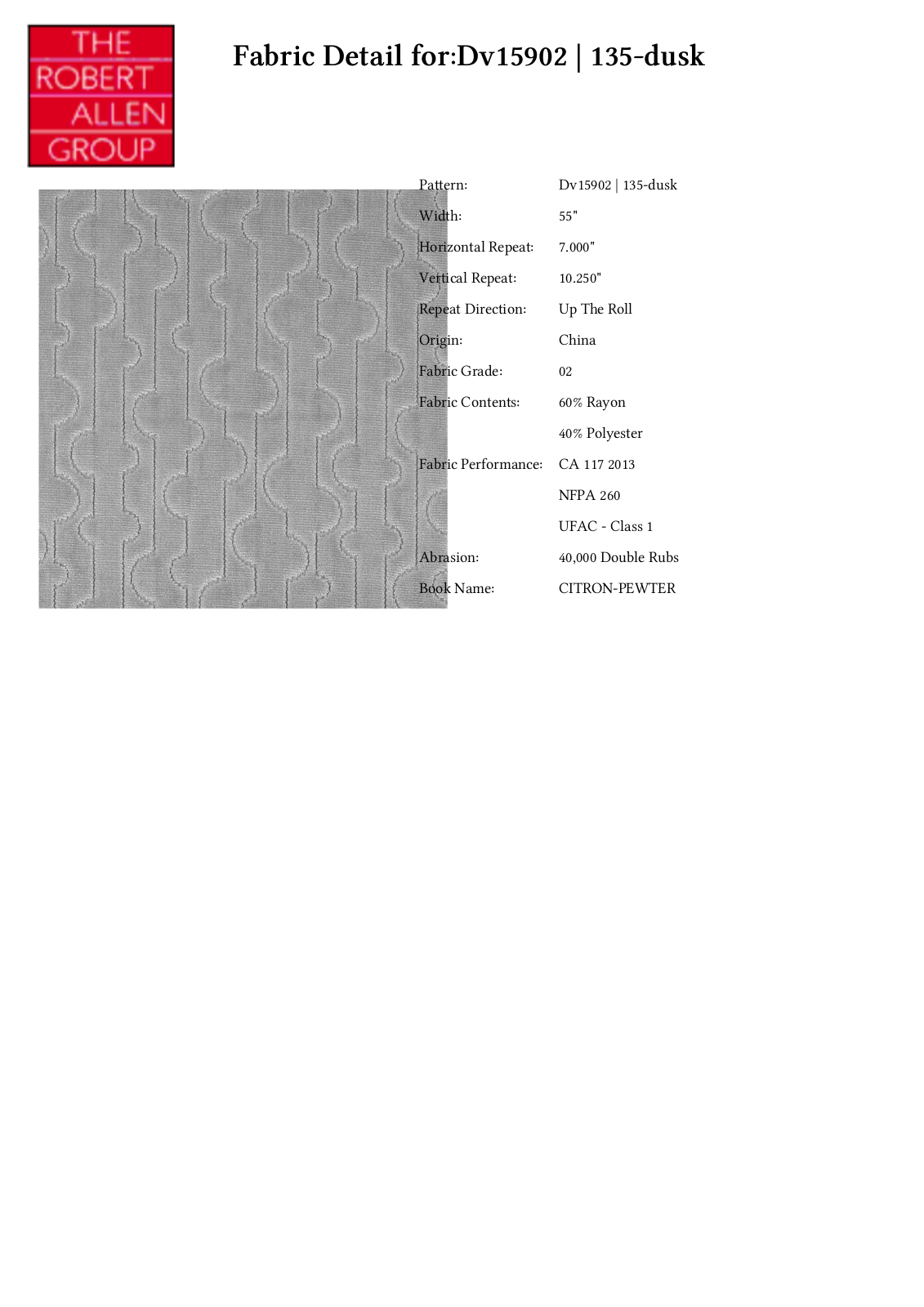 Duralee CRAL7178 Specifications - ManualMachine.com