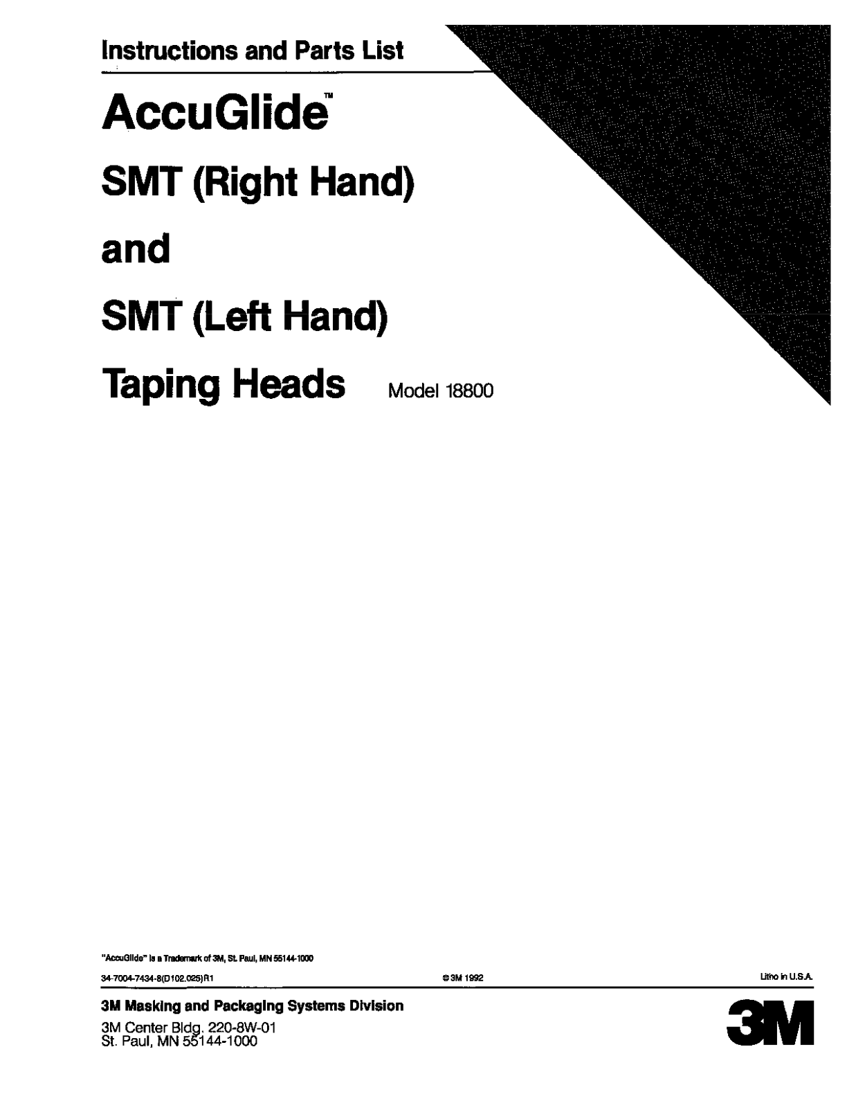 3M 18800 User Manual