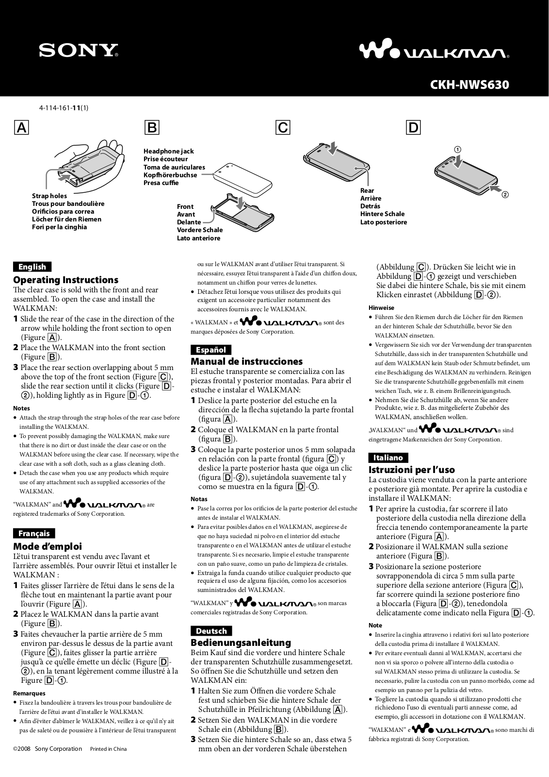 Sony CKH-NWS630 BROCHURE