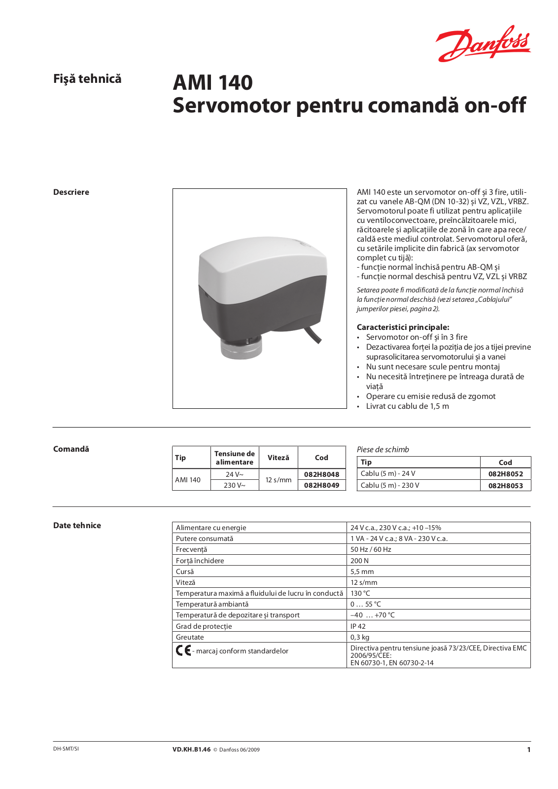 Danfoss AMI 140 Data sheet