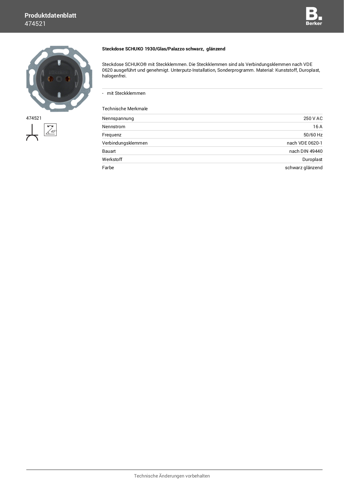 Berker 474521 User Manual - ManualMachine.com