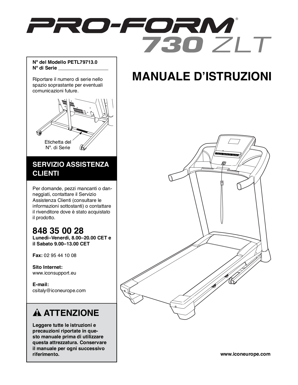 ProForm PETL797130 User Manual