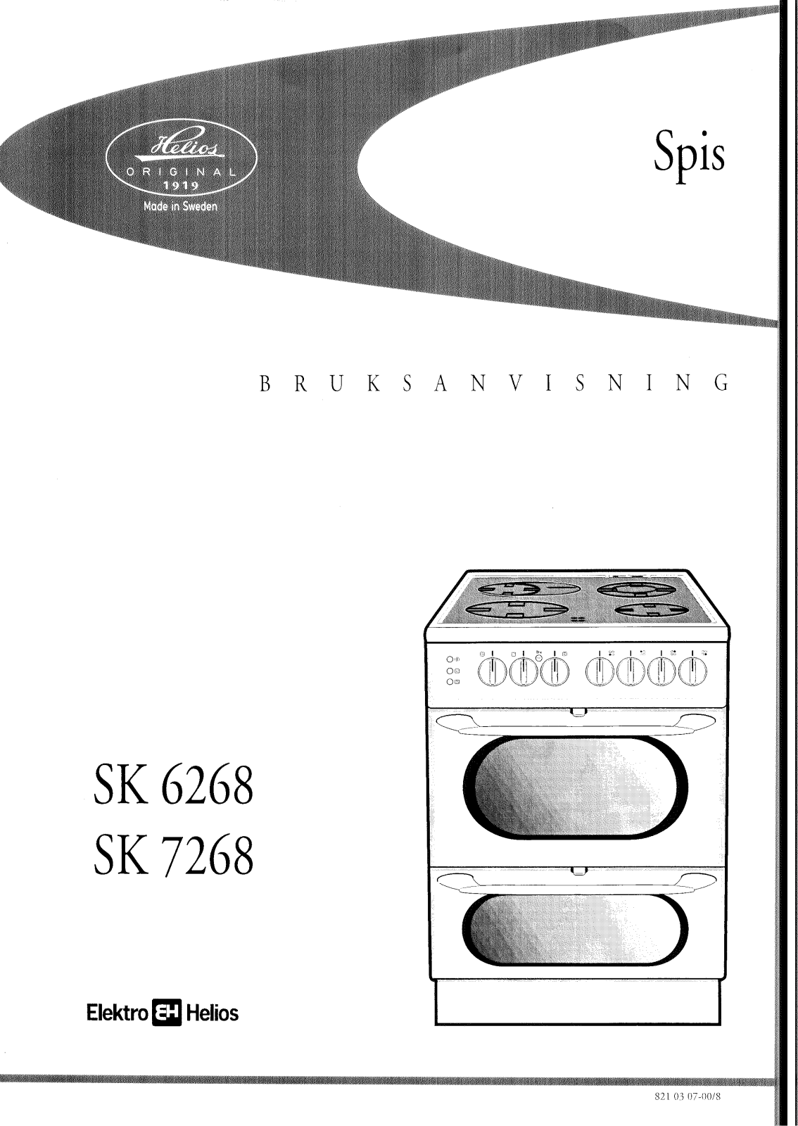 Elektro helios SK6268, SK7268 User Manual