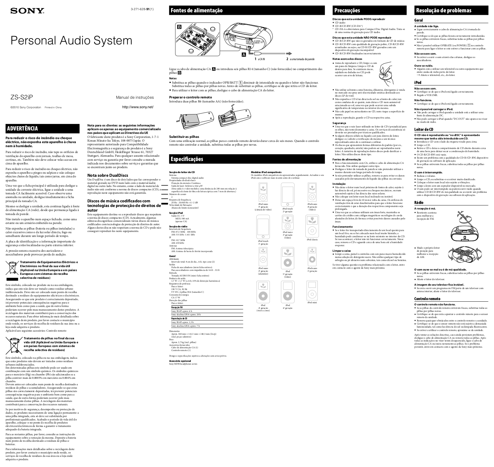 Sony ZS-S2IP User Manual