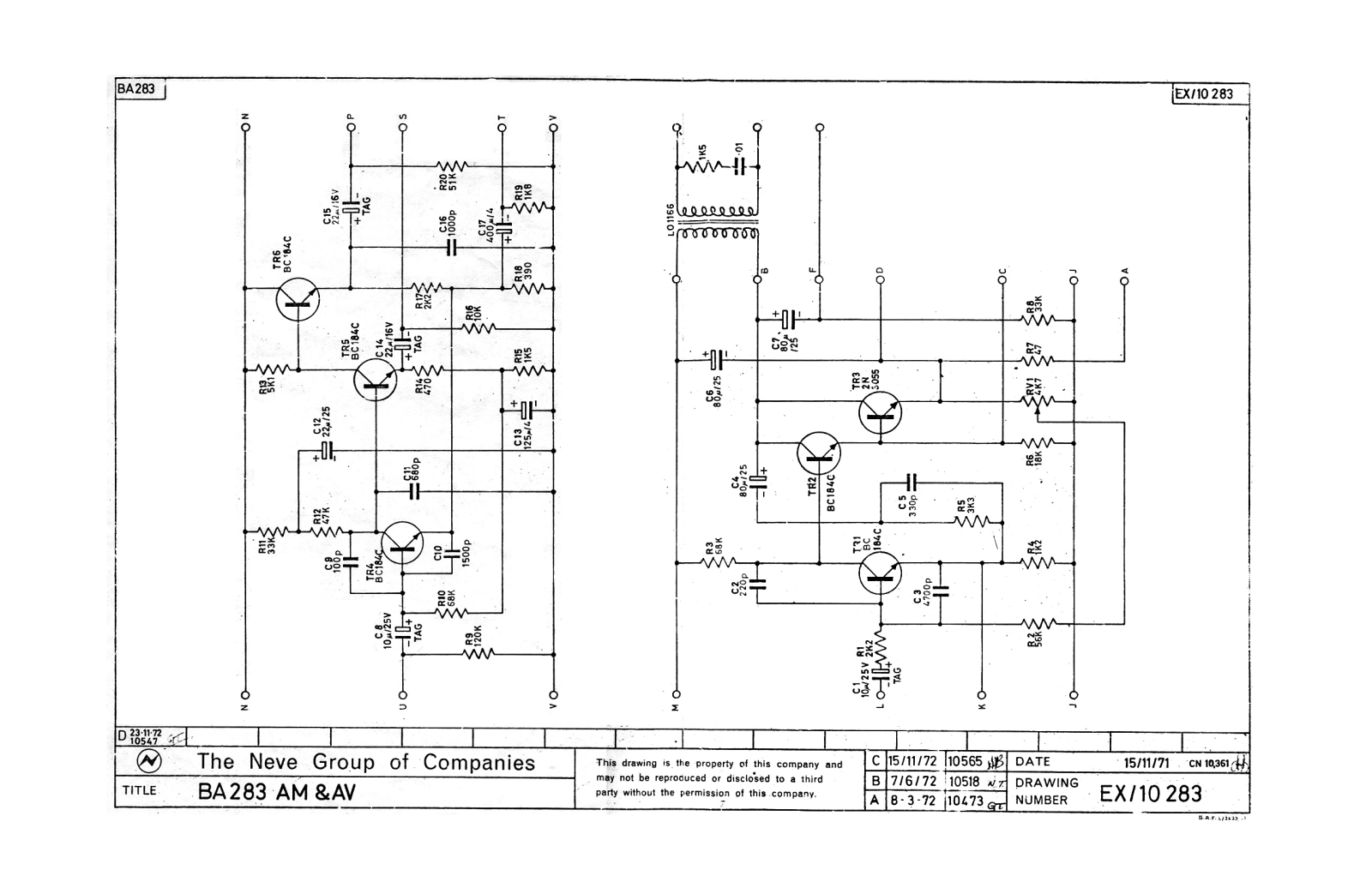 Neve 0283 User Manual