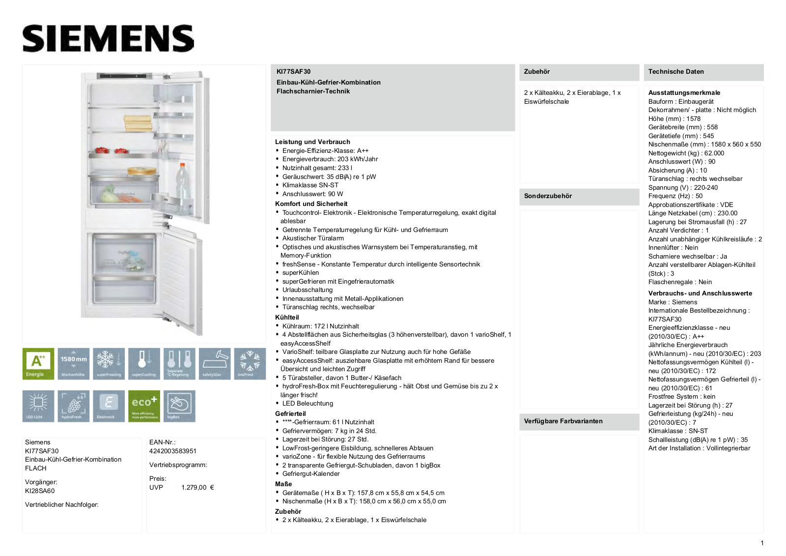 SIEMENS KI77SAF30 operation manual