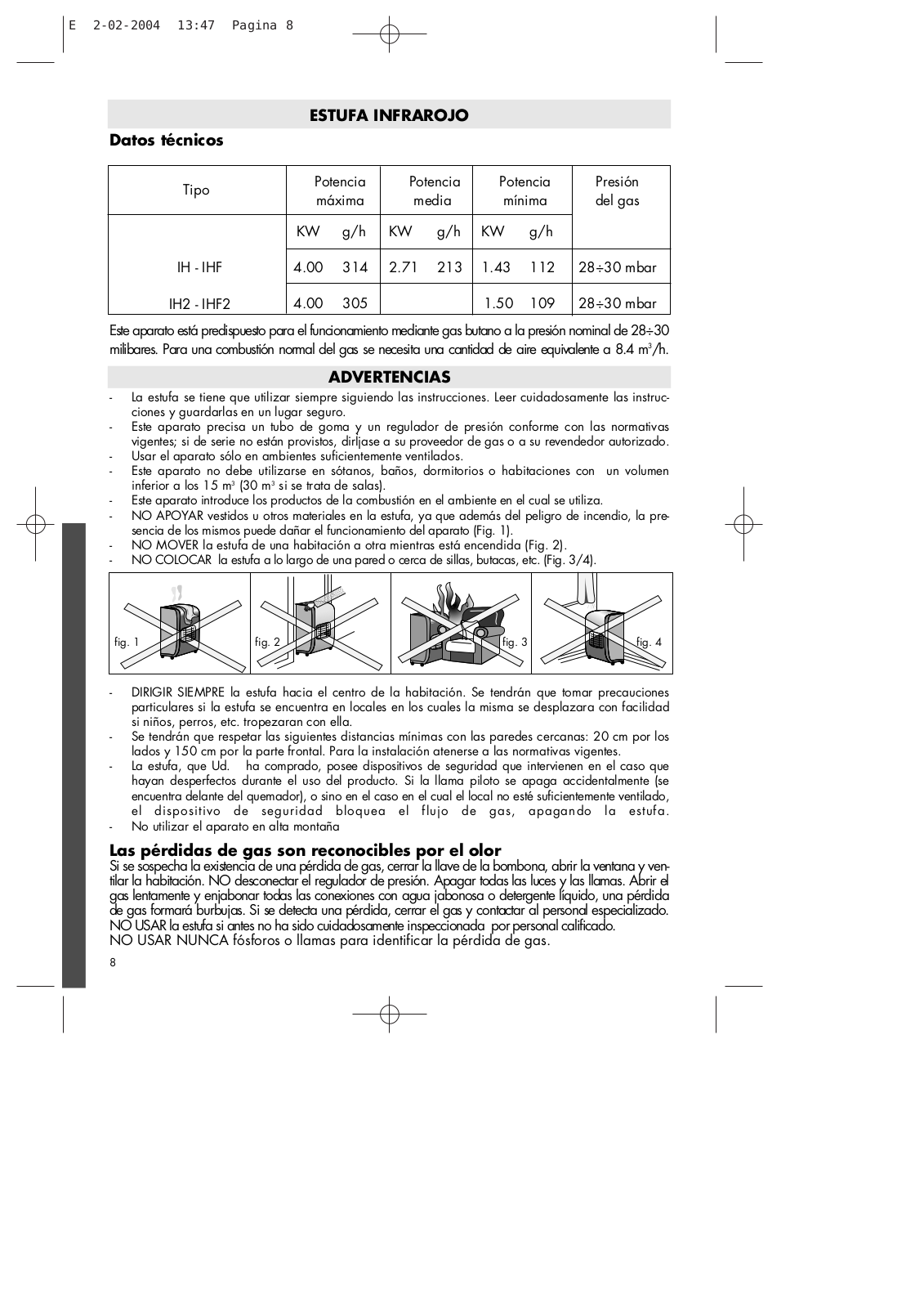 Delonghi IH, IHF 2, IH 2 Instructions Manual