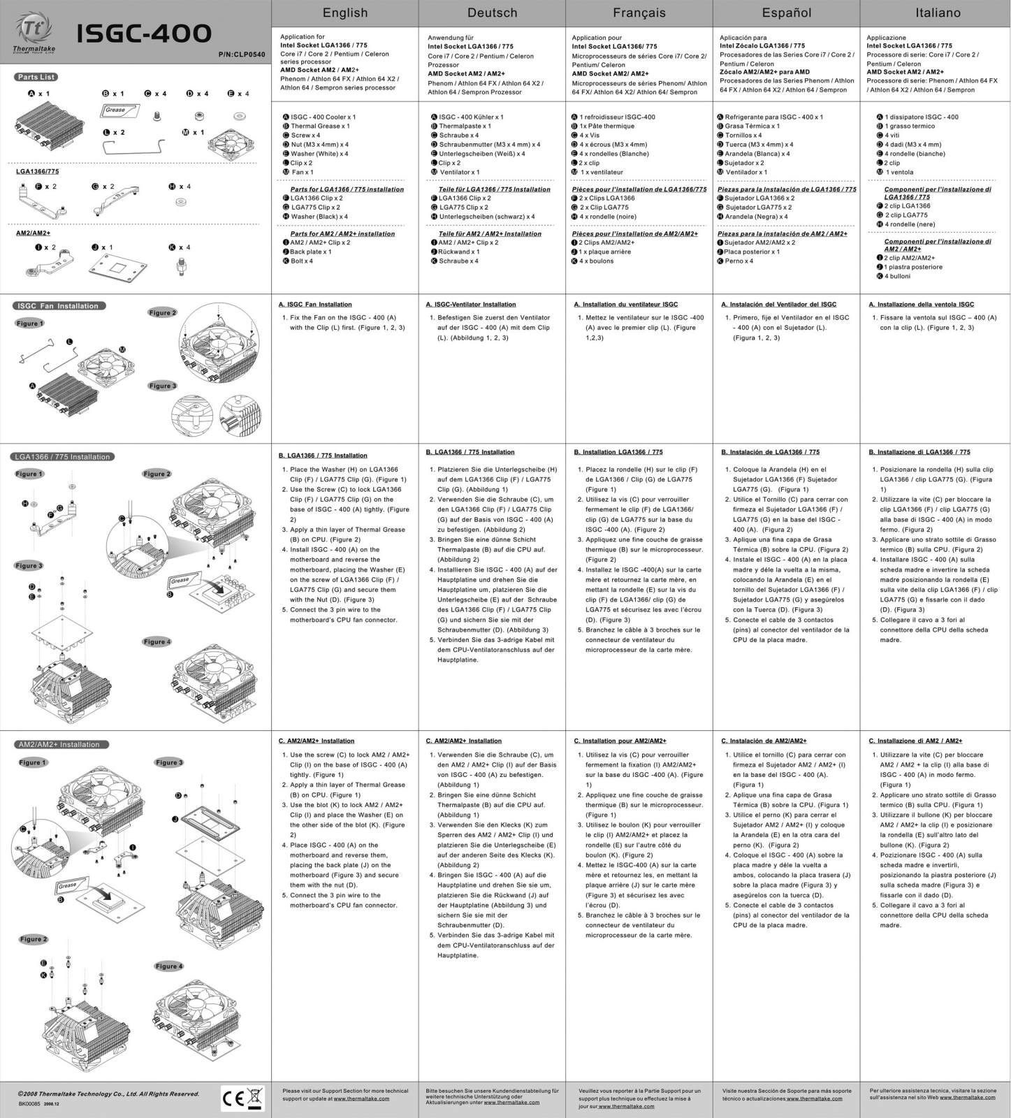 Thermaltake CL-P0540, ISCG-400 User Manual