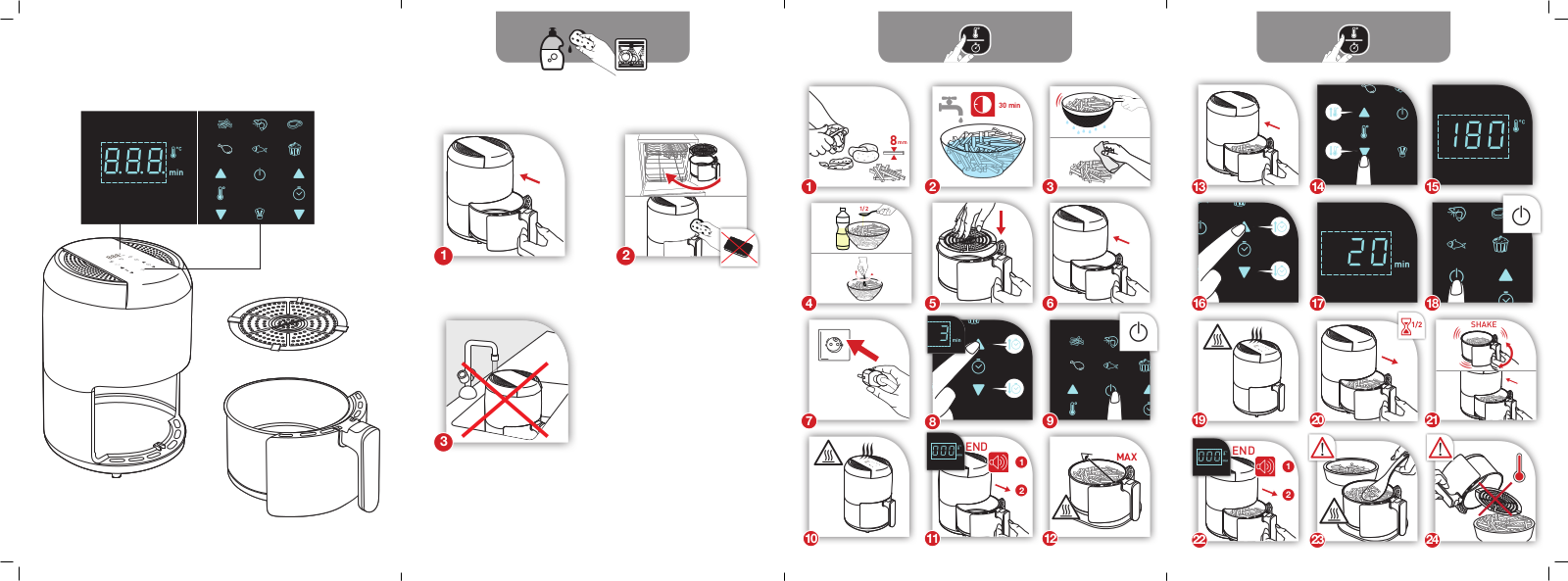 Tefal EY3018 operation manual