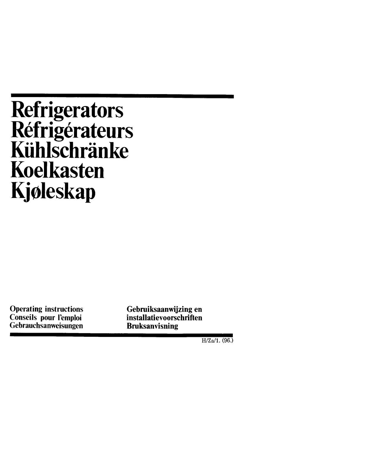 Zanussi ZFC70, ZFT70, ZFC70-1 Operating Manual