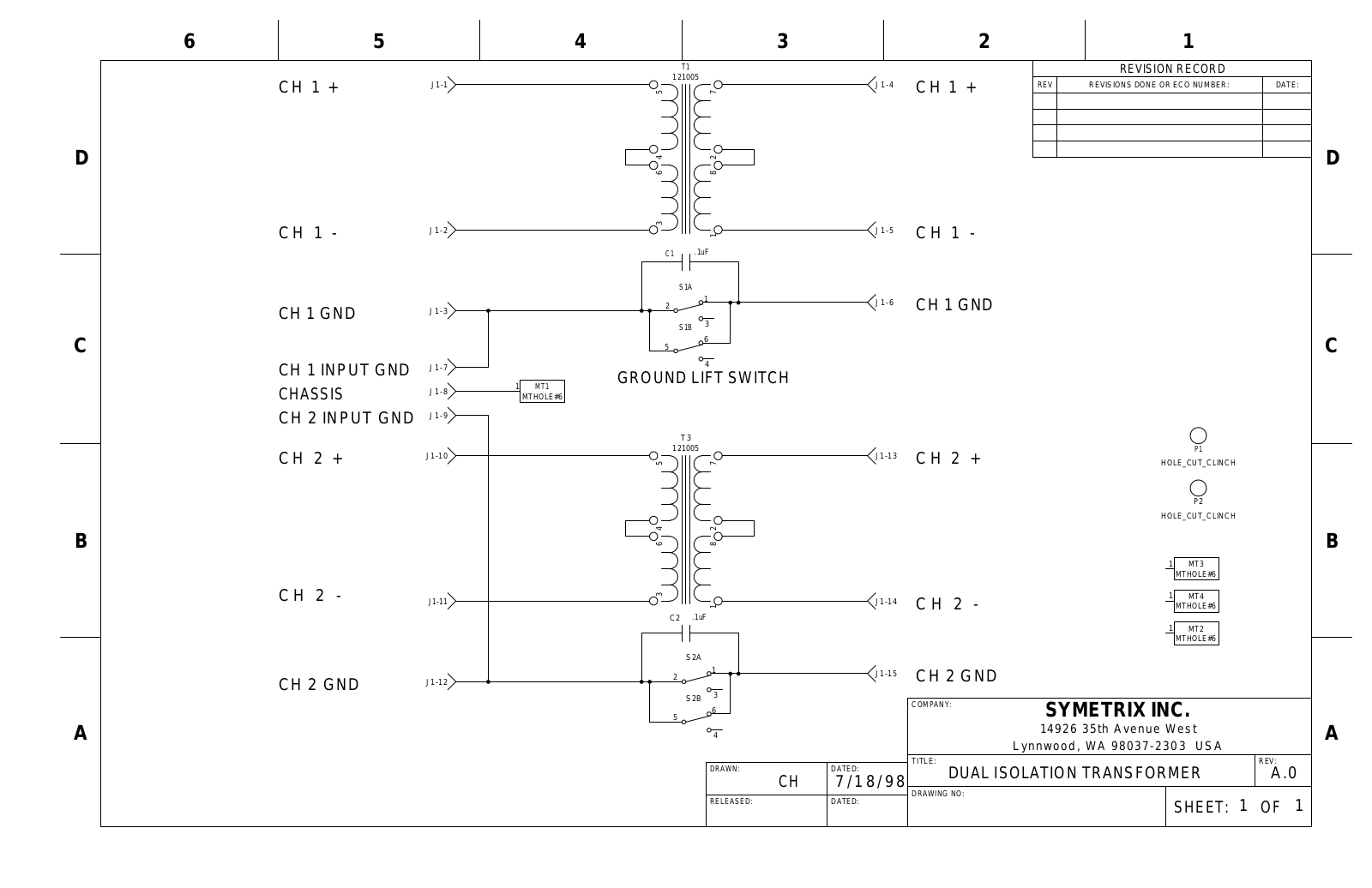 Symetrix 307 Schematic