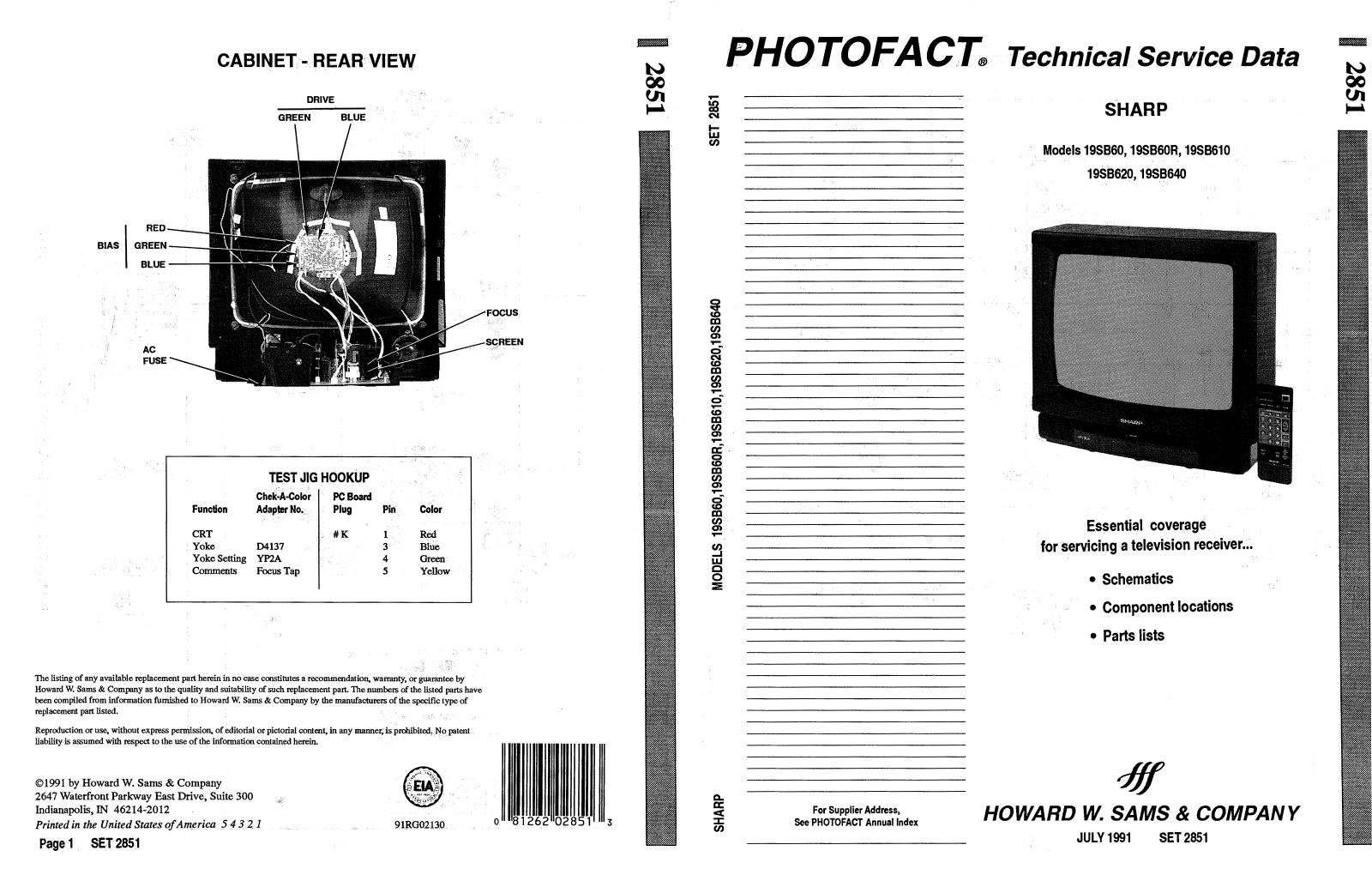 SHARP 19SB60 Diagram