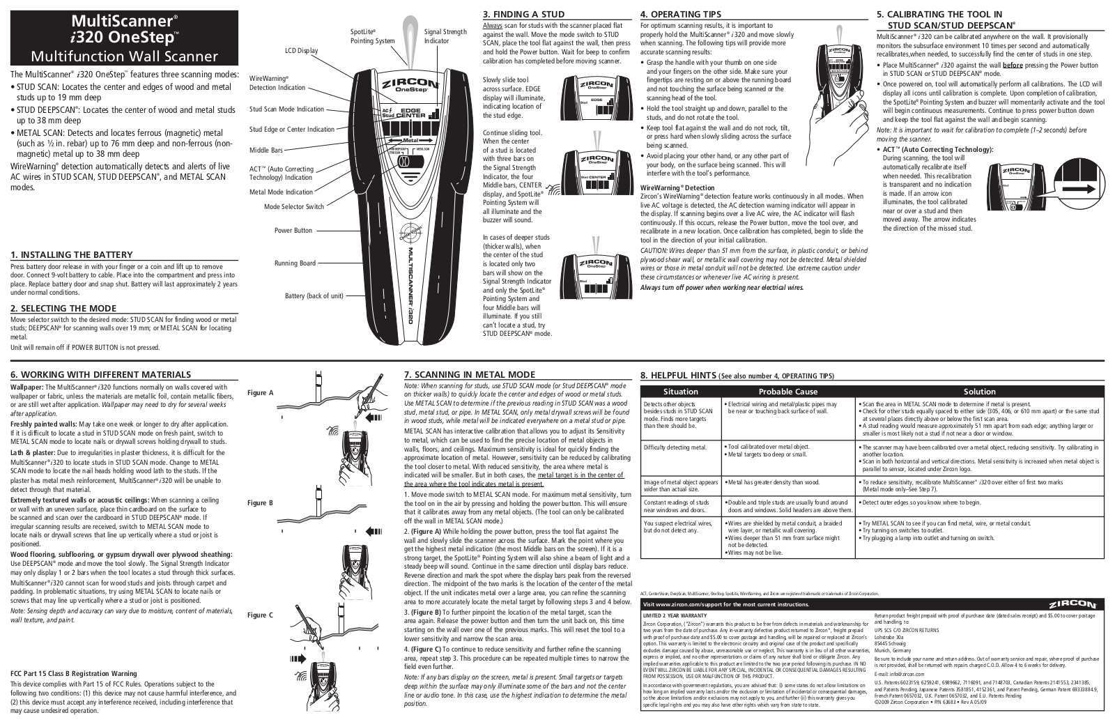 Zircon MultiScanner i320 OneStep User guide