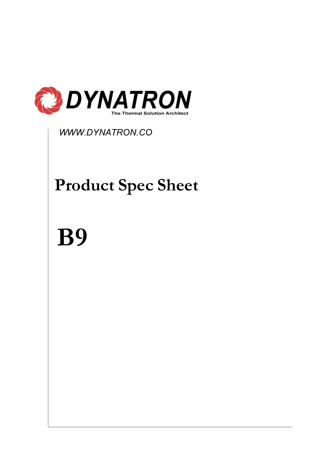 Dynatron B9 User Manual