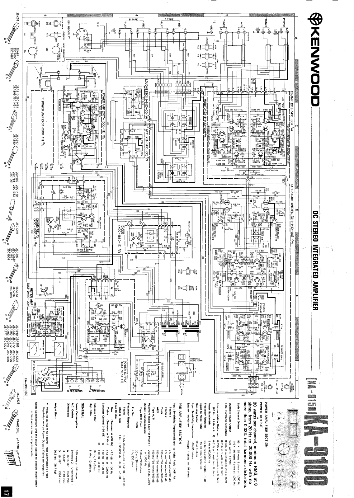 Kenwood KA-9100 Schematic