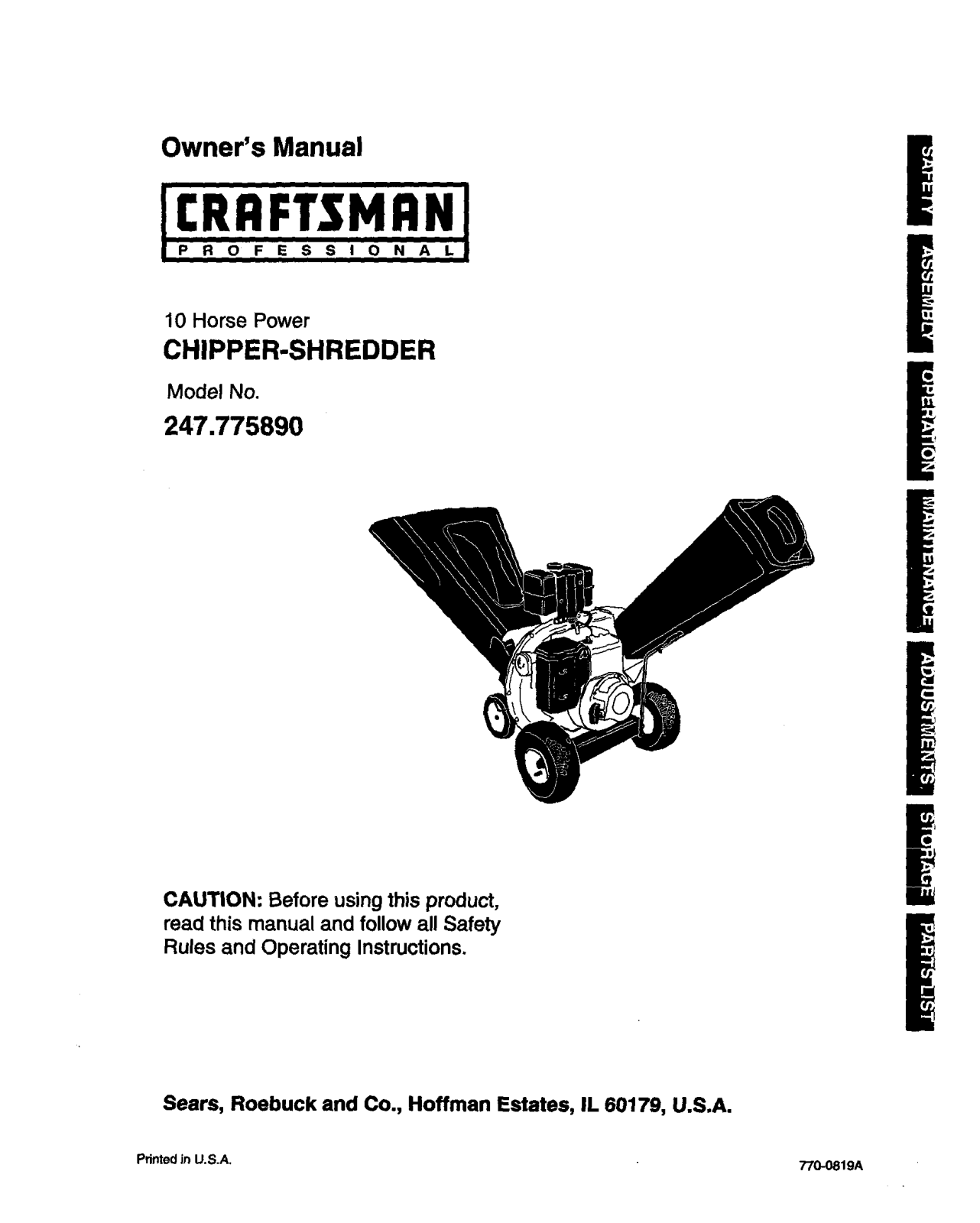 Craftsman 77589 User Manual - ManualMachine.com