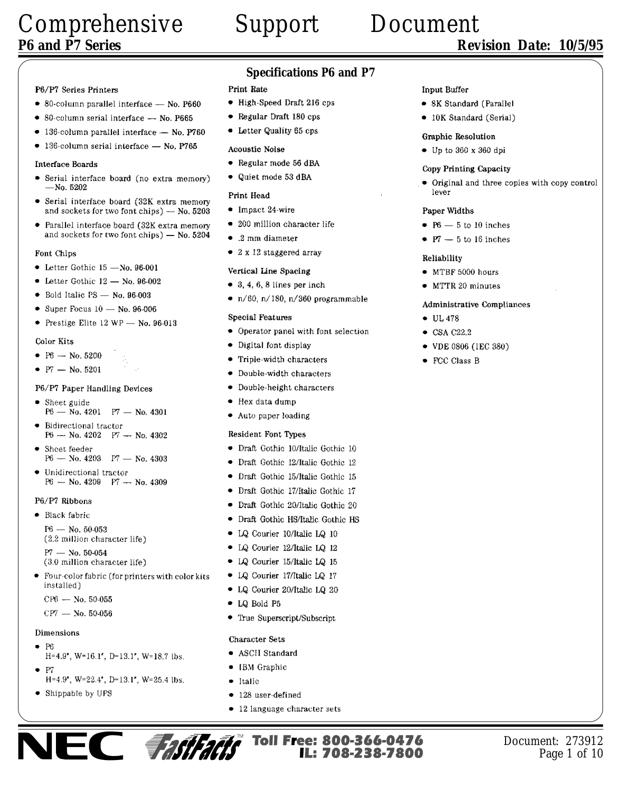 NEC Pinwriter P7 User Guide