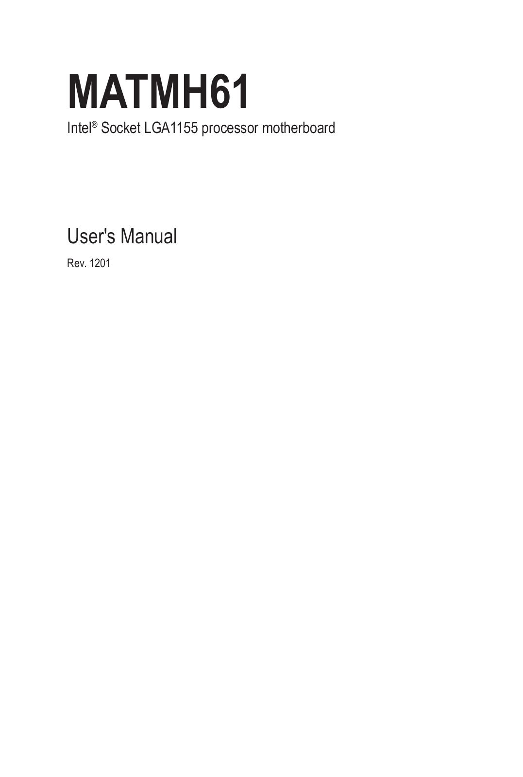 Gigabyte MATMH61 User Manual