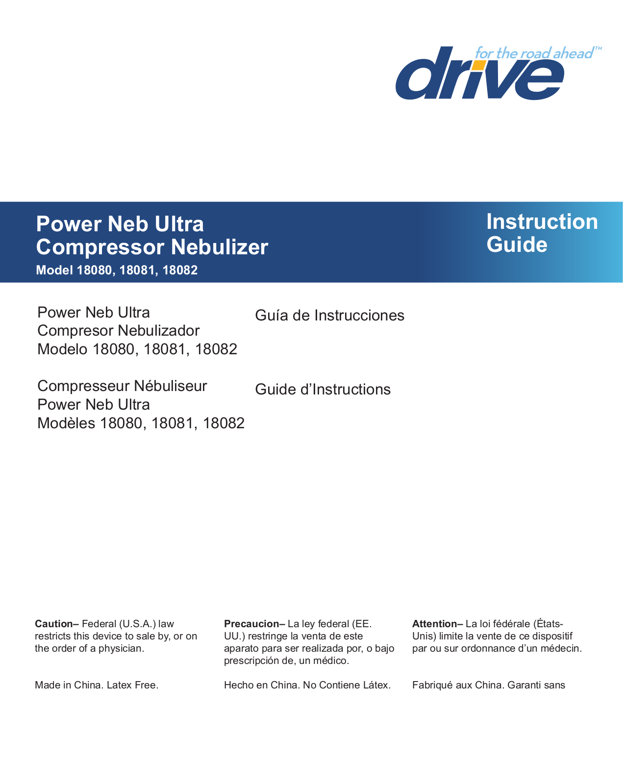 Drive Neb Ultra Nebulizer User manual