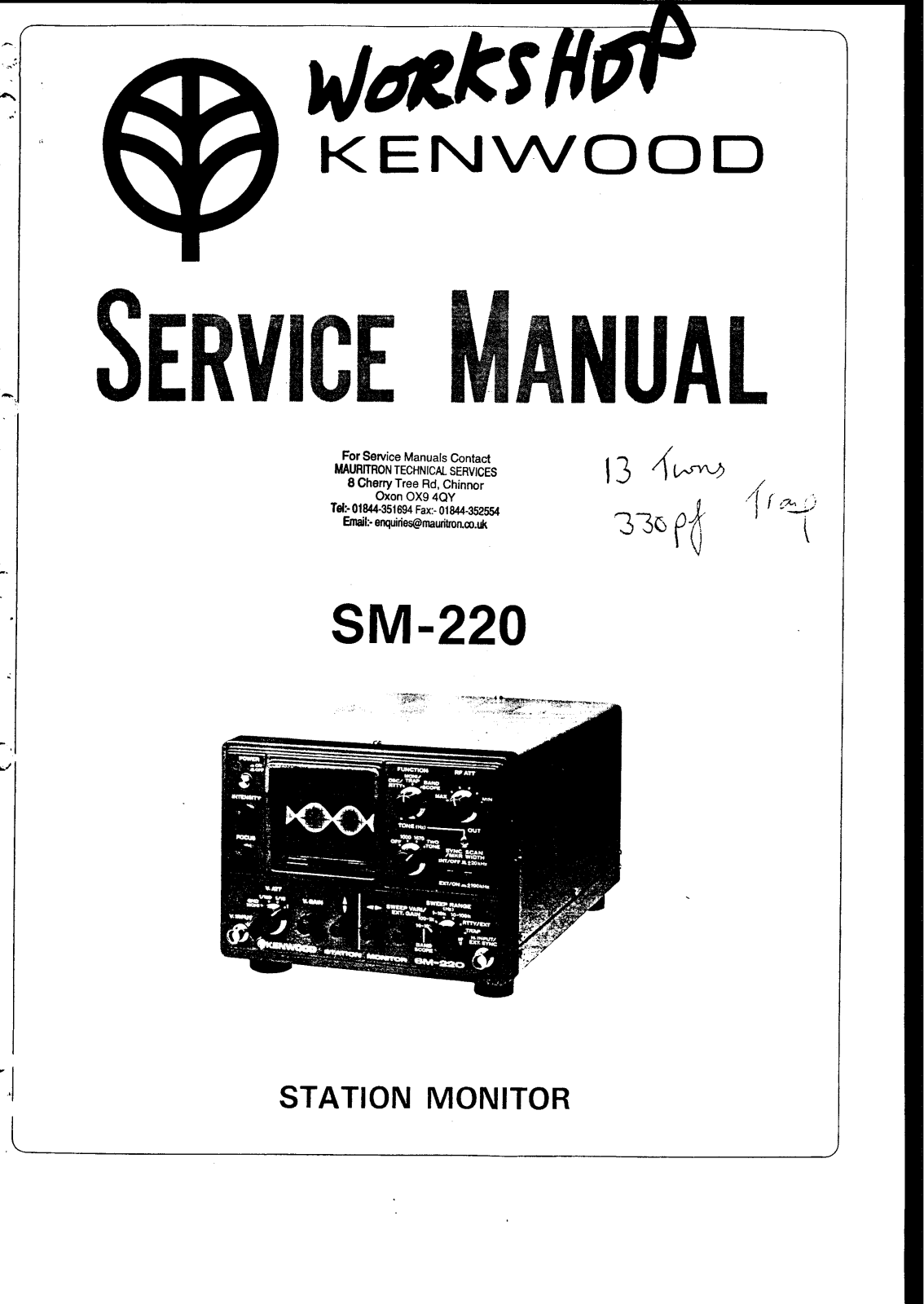 Kenwood SM-220 Service Manual