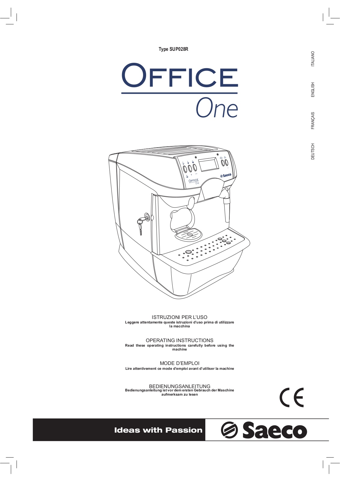 Saeco SUP028R User guide