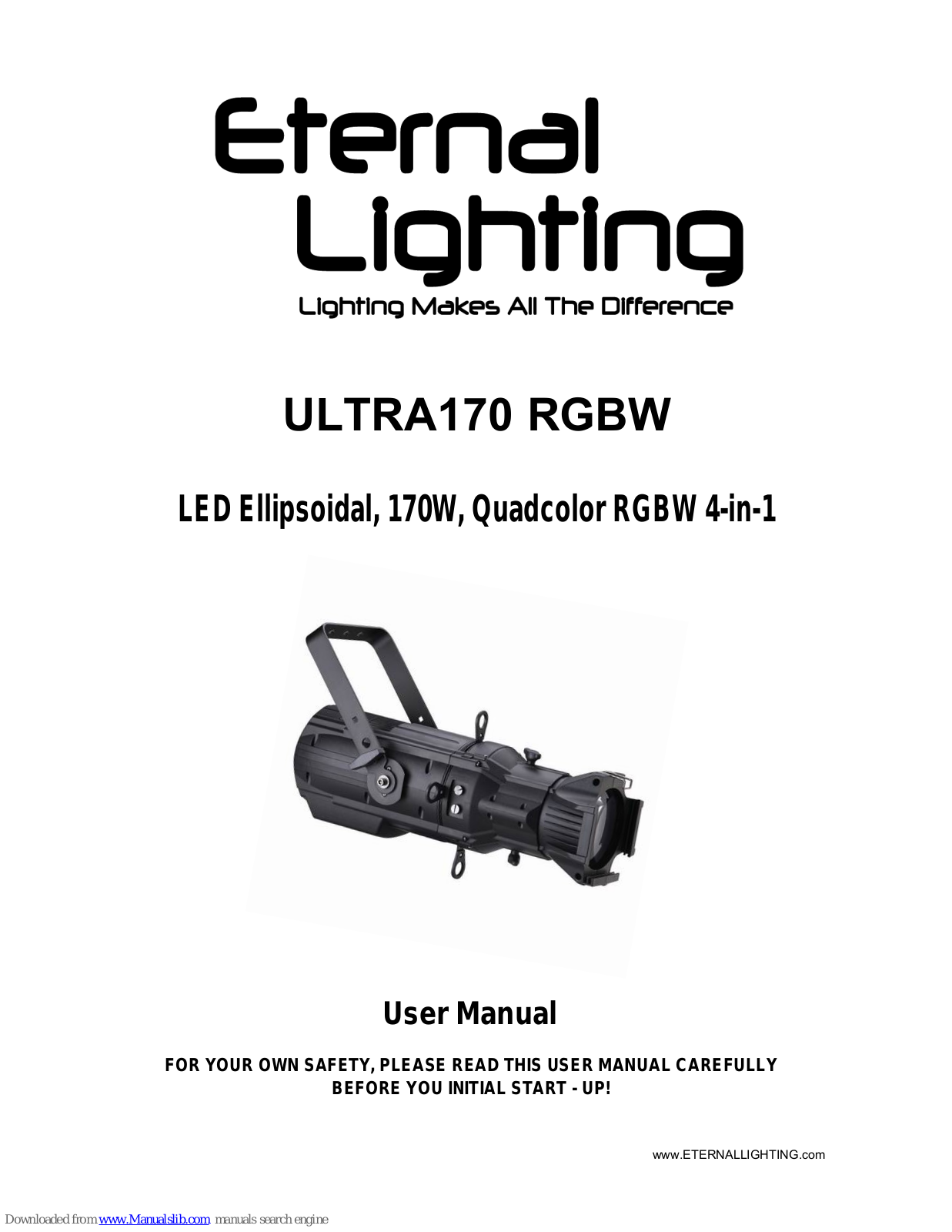 Eternal Lighting ULTRA170 RGBW User Manual