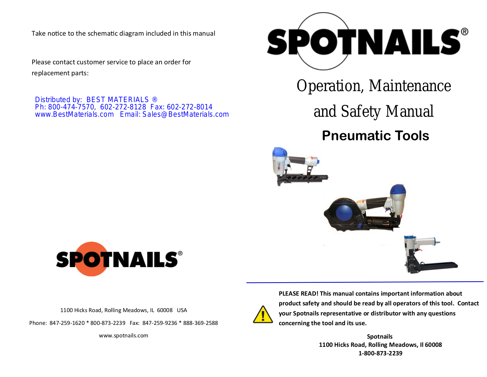 Spotnails XS6650 Operation, Maintenance And Safety Manual - ManualMachine.com