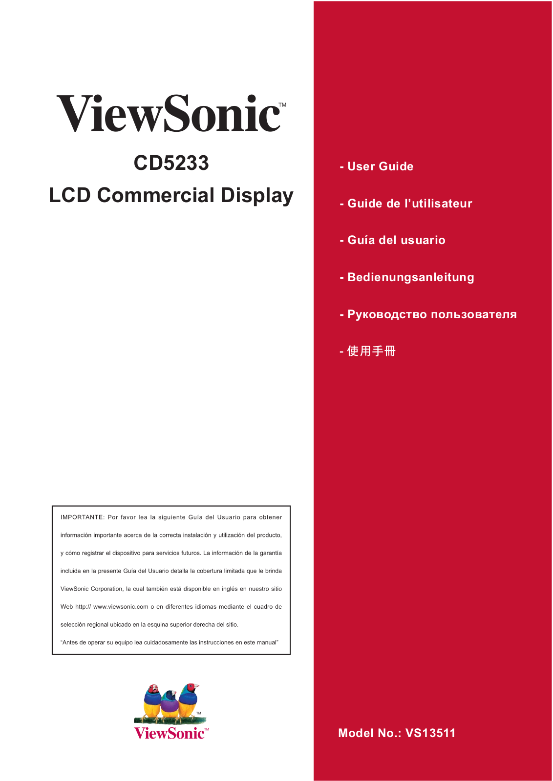 Viewsonic CD5233 User Manual