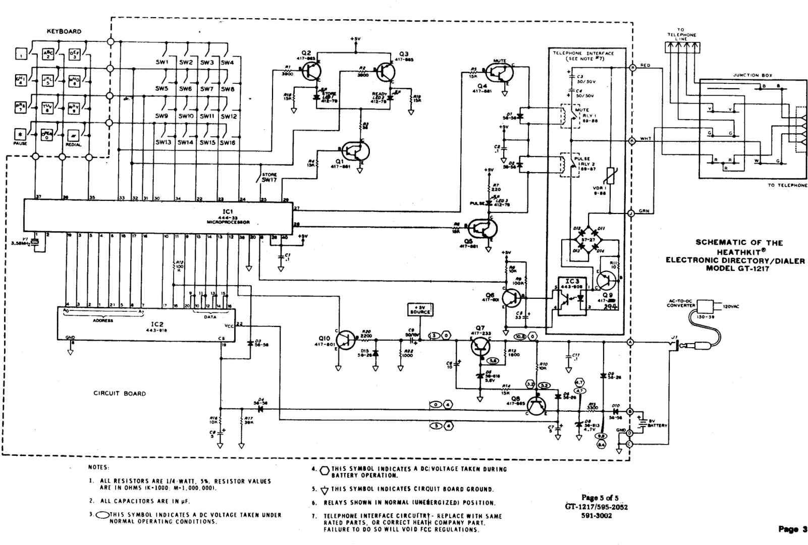 Heath Company GT-1217 Schematic