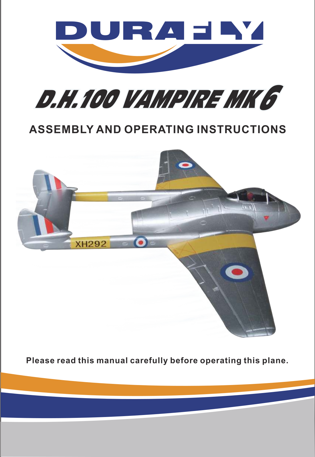 Durafly D.H.100 Vampire Mk6 User guide - ManualMachine.com