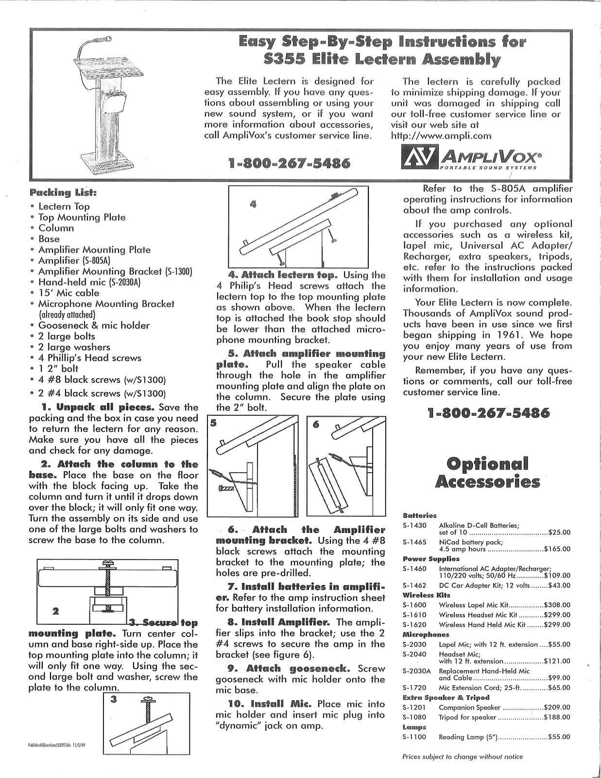 Amplivox S355 Assembly Instruction - ManualMachine.com