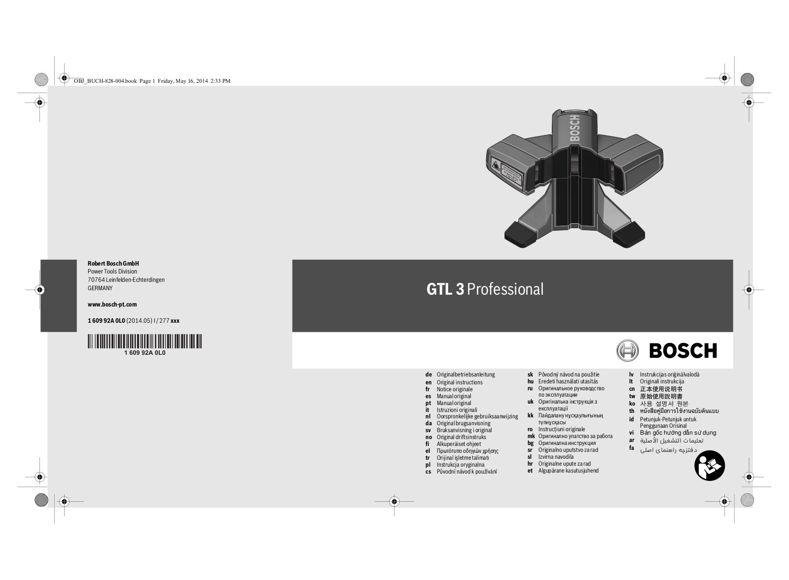 Bosch GTL 3 User Manual